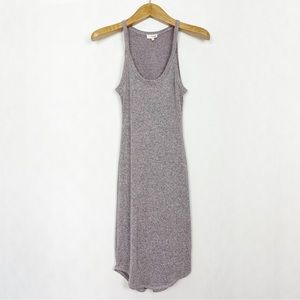 Aritzia Wilfred Grey‎ Racer Back Tank Midi Dress Small